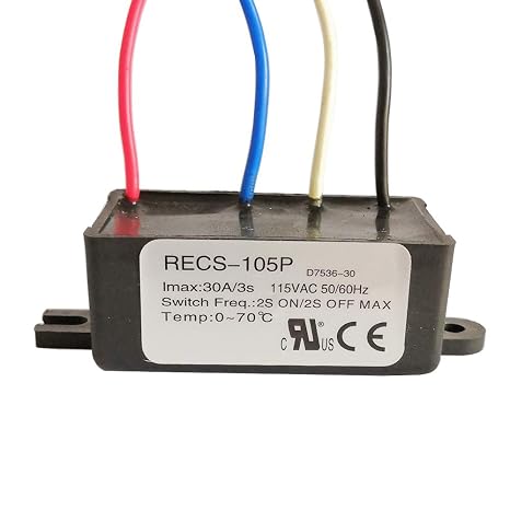 Intelligent Electronic Centrifugal Switch Oil Pump Motor Capacitor Starter for Air Compressor Centrifugal Switch Woodworking Machinery 115VAC 220VAC 30A 60A 120A (RECS-105P (30A-115V))