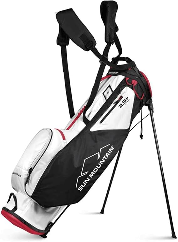 Sun Mountain 2021 2.5+ Golf Stand Bag White-Black-Red