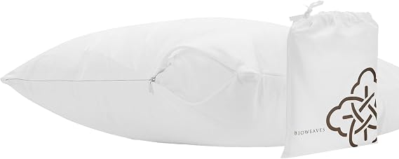 Bioweaves 100% Organic Cotton Breathable Body Pillow Protector GOTS Certified with Zipped Closure 21" x 54", 1-Pack