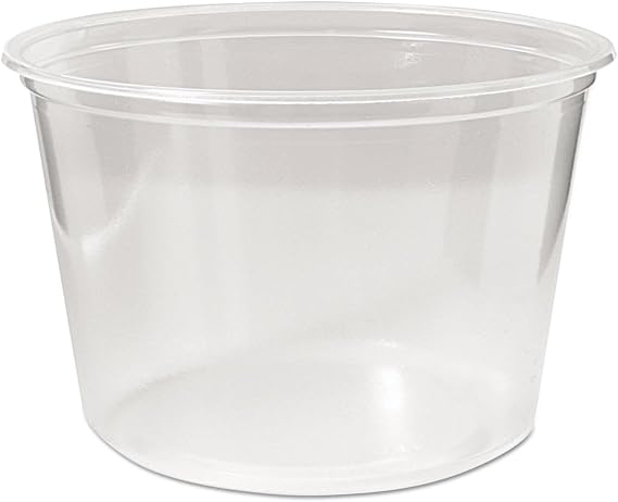 Fabrikal RD16 Recycleware Round Deli Container, 16 Oz, 4.6 Diameter X 3 H, Clear, Plastic, 500/carton