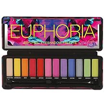 BYS Eyeshadow Palette Tin with Mirror and Applicator 12 Shades (1, Euphoria)
