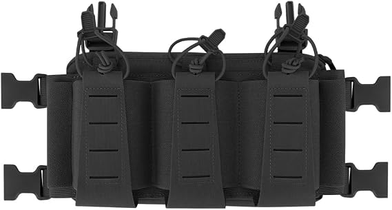 KRYDEX Triple 5.56 Mag Pouch Placard with Utility Pouch with Hook and Loop