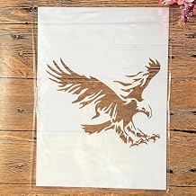 TIAMECH A4 Reusable Eagle Stencil for Painting - American Eagle Layering Template, DIY Wall Art, Wood Furniture, Scrapbook & Crafts (8.3x11.7inch)