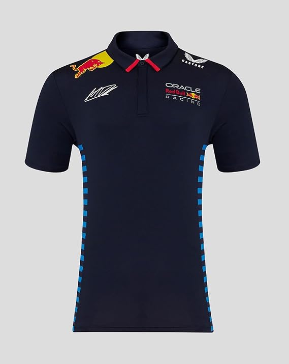 Red Bull Racing F1 Men's 2024 Max Verstappen Team Polo Shirt (US, Alpha, X-Large, Regular, Regular, Night Sky)