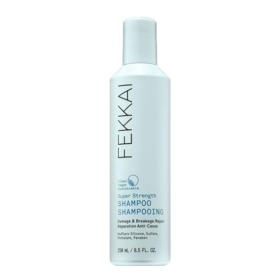 FEKKAI Super Strength Shampoo - 8.5 oz - Repairs, Strengthens & Nourishes - Salon Grade, EWG Compliant, Vegan & Cruelty Free