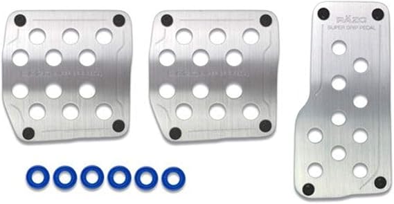 Razo RP123A Super Grip Silver Manual Transmission Pedal Set - 3 Piece
