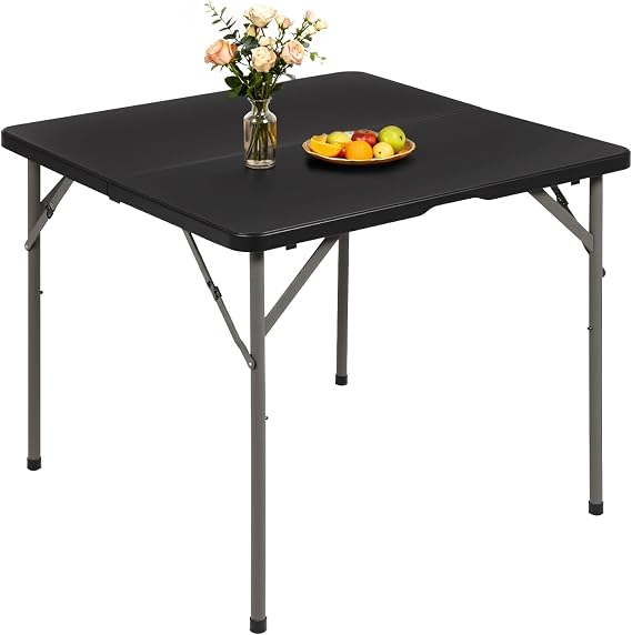 PayLessHere | 34 Inch Folding Table | Black | Portable Plastic Table