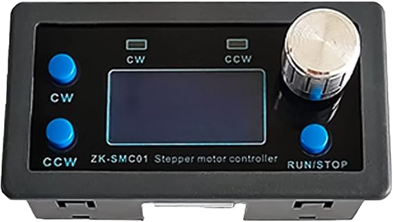 Stepper Motor Driver Controller, Integrated Board ZK-SMC01 Micro-Step Resolution Forward Reverse Delay Time Angle Speed Adjustable Stepper Motor Control Module Suit for Ne-ma17/23 Motor (01)
