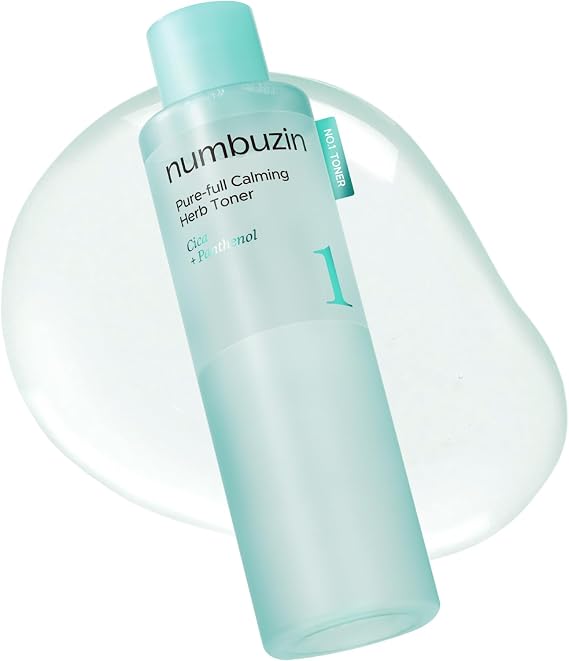numbuzin No.1 Toner | Pure-Full Calming Herb Toner | Breakouts, Redness, Excess Oil Control | Centella Asiatica, Heartleaf, Licorice Root | Acne-Prone, Sensitive Skin | 10.14 fl. oz.