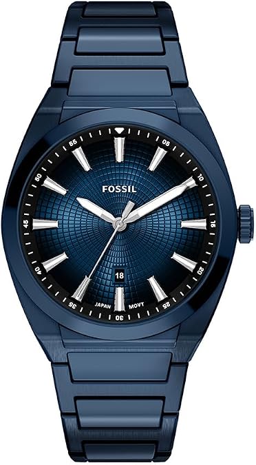 Fossil Everett Three-Hand Navy Stainless Steel Men's Watch