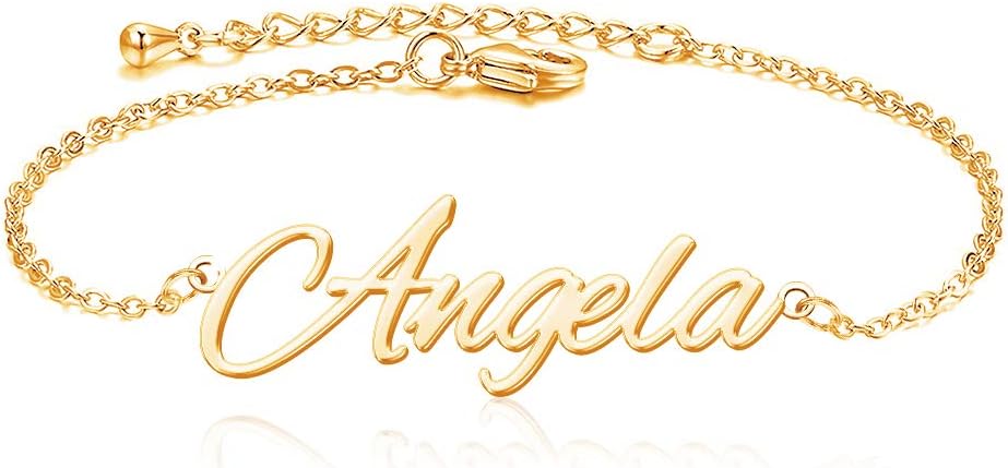 Corissy Name Bracelet Personalized Infinity Bracelet 18K Gold Plated Birthday Gift Jewelry Gifts Custom Bracelets for Women 6.7"-7.5"