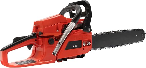 2-Stroke Gasoline Chainsaw 52CC Chain Saw,20 Inch Cordless Petrol Chain Saws,Single Cylinder Guide Board Chain Saws for Trees Wood Cutting,Self-reset Pull Start,2.2kw (52cc 20 Inch 2-Stroke)