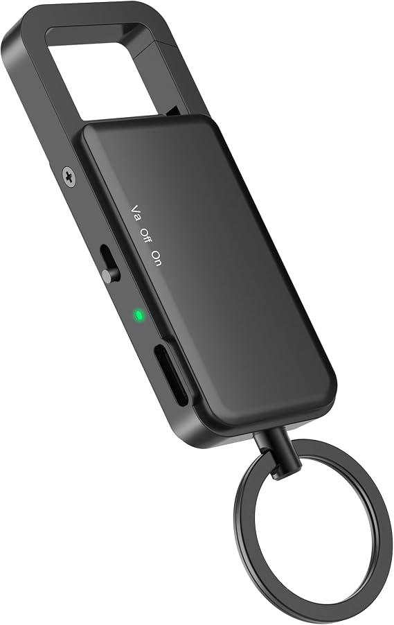64GB Keychain Digital Voice Recorder with Playback Mini USB-C Audio Recorder, 25-Hour Battery, Voice Activated, Noise Reduction, WAV Format, for Lectures, Meetings, Interviews, Notes