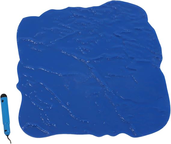 Seamless Texture Stamp Mat, Concrete Seamless Stamp Mat Cement Texture Stone Slate, Seamless Concrete Textured Skin Cement Stamping Pad Tool For Wall/Floor 18" X 18"