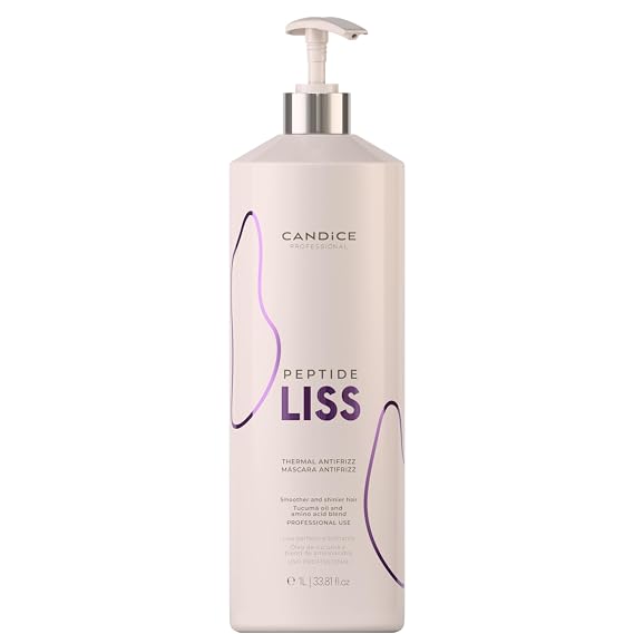 Candice Liss Peptide Hair Treatment, High Performance for Anti-Frizz, Straightening, Thermal Sealing, Formaldehyde-Free Brazilian Peptide 33.8 Fl Oz