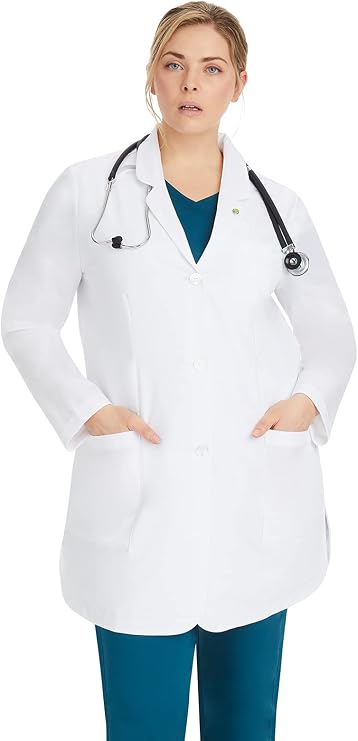Healing Hands Lab Coat For Woman Coat Fiona with 4 Pockets, Fluid Barrier, Easy Care, and 360 Stretch Fabric 5101