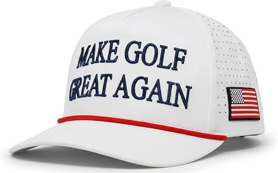 wolph American Golf Hat – Funny Golf Snapback Cap – Rope Golf Hat – Adjustable & Breathable – Funny Golf Gift for Men Women
