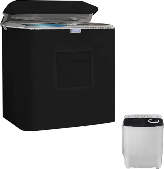 Twin Tub Washing Machine Cover for 13lbs Portable Mini Compact Washer Machine,Waterproof, Sun-Proof, Extend their Service Life, Zipper Design for Easy Use (24"W17"D27"H)