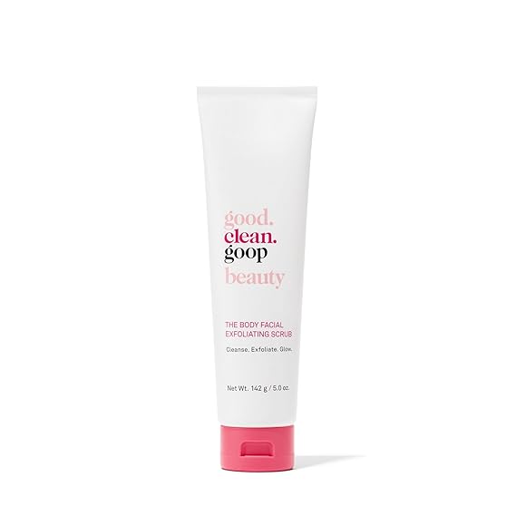 good.clean.goop beauty The Body Facial Exfoliating Scrub | Body Exfoliant & Cleanser for Glowing Skin | AHAs, Grape-Seed Exfoliant & Avocado Fruit Oil | Dead Skin Remover | Cruelty-Free & Vegan | 5 oz
