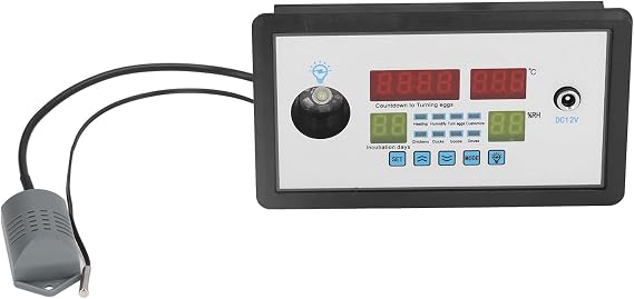 Intelligent Incubator Thermostat Automatic Egg Incubator Controller Thermostat Lighting Function for Eggs Duck Eggs Goose Eggs 12V