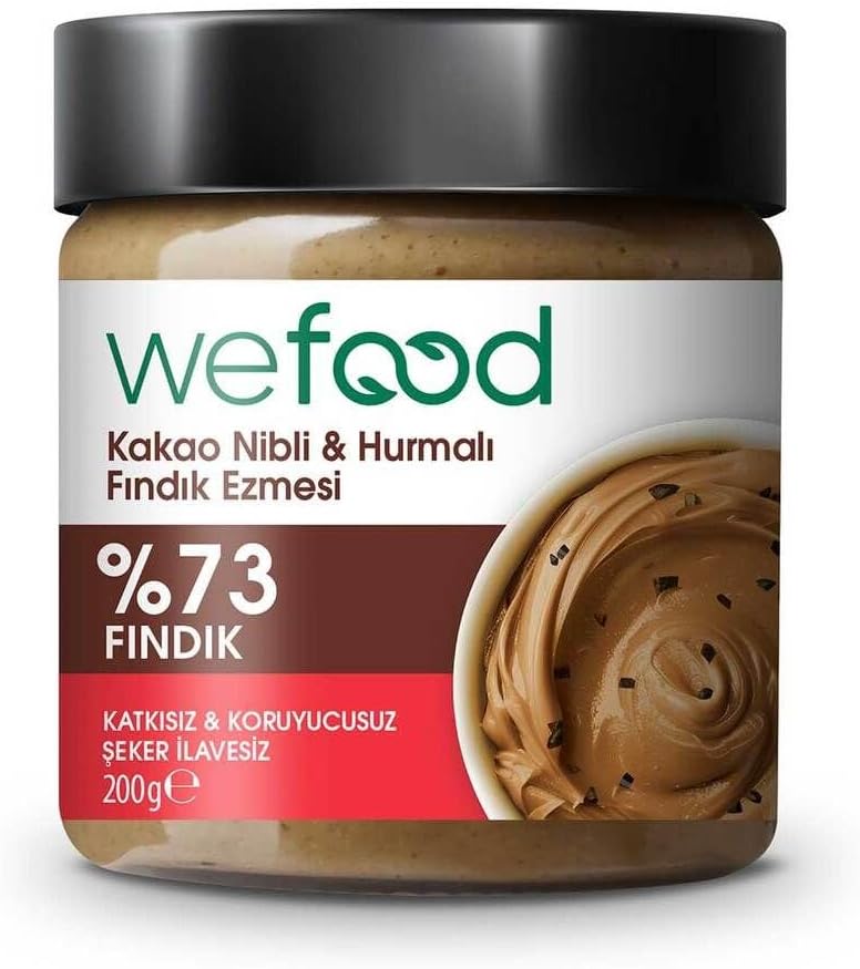 Wefood Cocoa Nib Date Hazelnut Paste 200g