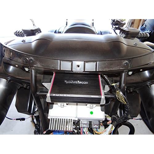 Amp Mount Compatible with Kawasaki Vulcan Vaquero and Voyager Wiring Kit and Amp Mount Rockford Fosgate PBR400X4D or Pbr300x2 or Pbr300x4