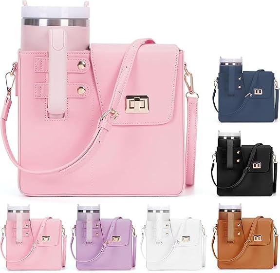 Purse for Stanley Cup, Outdoor Portable Crossbody Water Cup Crossbody Case with Sports Water Bottle Holder