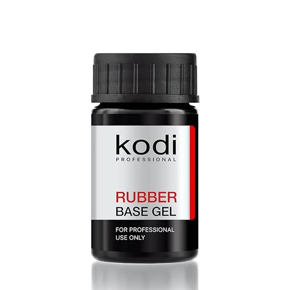 kodi professional Rubber Base Coat Gel Clear Color LED/UV Nail Soak Off Original (Clear, 14ml. (0.47 fl oz))