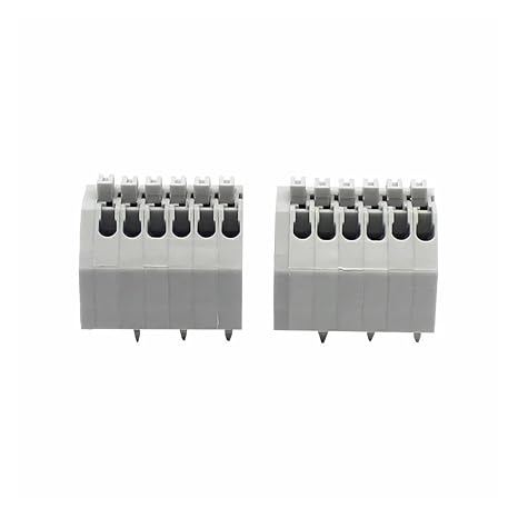 100PIN DG250 2.54mm Grey Spring Terminal Block dg250 A B Copper screwless terminals KF250 PTSA0.5/X-2.54-Z 0136-10(8P(12PCS),Type-BA)