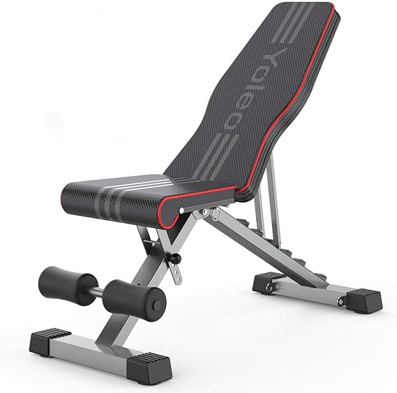 Yoleo Weight Bench | Foldable Workout Benches for Home Gym | 660lbs Bench Press for Strength Training | Home Gym Systems