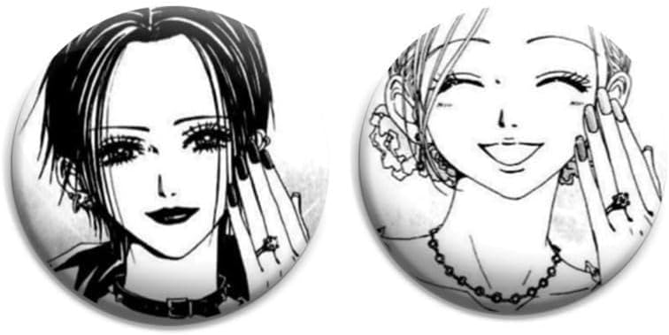 Nana X Hachi 2 Adet 44Mm Buton Rozet - Anime Rozet