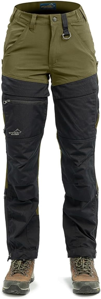 ARRAK OUTDOOR Hybrid Pants Lady, Inseam 32", DWR Treated, Seven Belt Loops, Water-Resistant, 4-Way Stretch Fabric