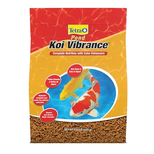 TetraPond Koi Vibrance Soft Sticks, Floating Pond Fish Food for Koi Fish and Ornamental Goldfish, 2.42 Pounds