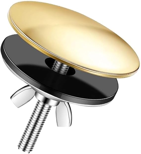 Stainless Steel Kitchen Sink Hole Cover, 2 Inch Kitchen Faucet Hole Cover Kitchen Sink Tap Hole Plate Stopper Cover Blanking Metal Plug, Gold