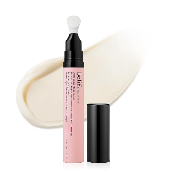 belif Retinol Firming Eye Serum Aqua Bomb Lifting Eye Gel with Collagen & Bakuchiol for Puffiness, Fine Lines & Wrinkles, Peptide & Hyaluronic Acid, Korean Skin Care
