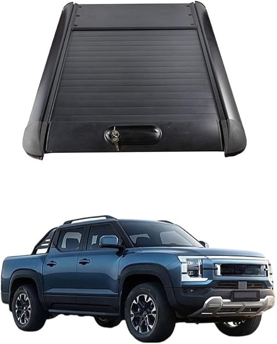 Aluminum Truck Shutter Truck Bed Tonneau Cover Compatible for BYD Shark 6 Retractable Manual Pickup Roller Lid with Lock Easy Installation Durable Truck Back Cover