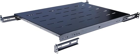 2Pcs Fixed Rack Server Shelf 1U 19inch Shelves 4 Post Rack Mount Adjustable Deep for Server Network Rack (24inch-29inch Depth)