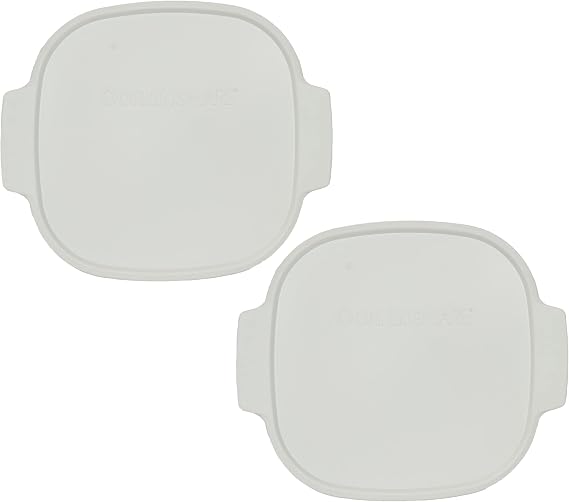 CorningWare A-12-PC (5L) White Rectangular Lids with Handles (2 Pack)
