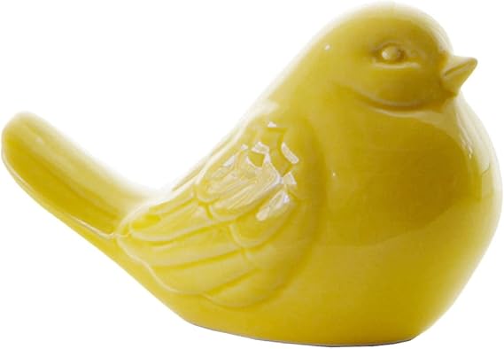 Decorative Bird Figurines, Glazed Ceramic Chubby Bird, Figure Cottage Animal Bird Statue Decorations for Home FJIUMOZEN (as described)