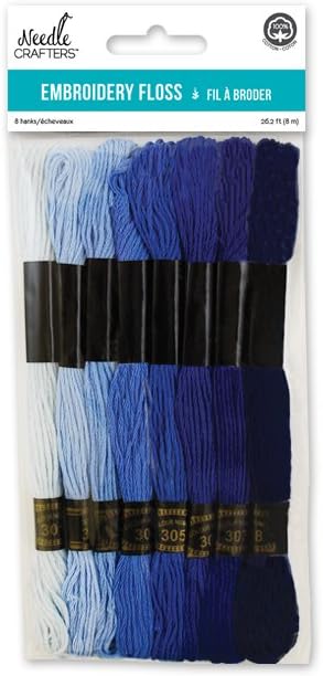 NC162F Cotton Embroidery Floss, 8m, Blue