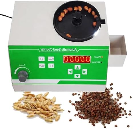 Automatic Seed Counter Counting Machine, Electric Rice Seeds Counter, Touch Button with LED Digital Display Screen, Adjustable Speed - Microcomputer Controlfor Various Shape Seeds