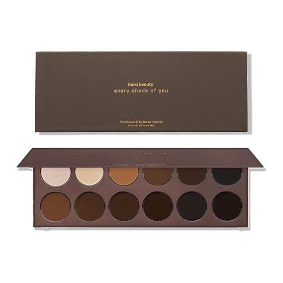 KARA BEAUTY Eyebrow Kit - Brow Makeup Kit with Powders, Pomades & Highlighters Blendable, Long-Wear Eyebrow Powder Set for Natural or Sculpted Brows - Perfect for Makeup Artist, Beginner-Friendly