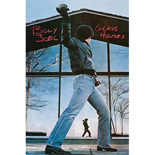 Billy Joel Poster Glass Houses Album Cover Classic Rock Posters Vintage Music Decor Cool Wall Art Print Poster 16x24