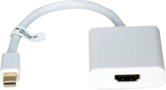 QVS MINI-DISPLAYPORT/Thunderbolt Male to HDMI Female Ultra-HD 4K EYEFINITY Active Convert