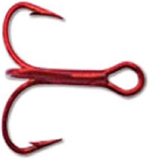 Mustad Triple Grip Treble, 2 Extra Short Shank, Red 8