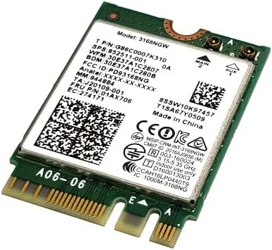 WiFi Card G86C0007K310 Compatible Part for Intel 3168NGW Dual Band 802.11ac