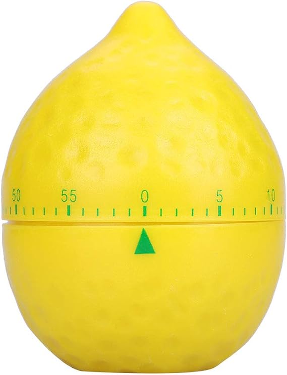 Fruit Mechanical Kitchen Timer, Lemon Shape 360 Degree Rotating Cooking Timer Rotating Timer Egg Timer Chess Clock Timer Food Timer for Home Baking Cooking Oven