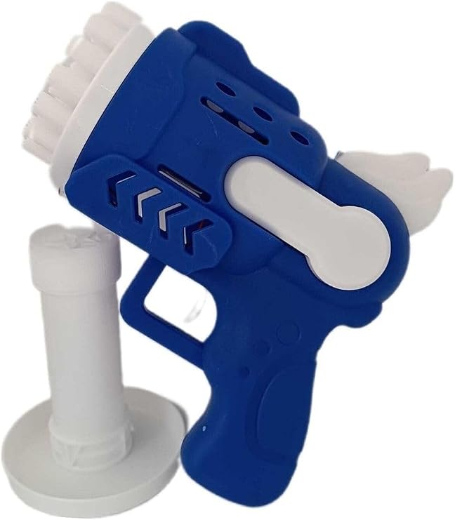 Baloncuk Tabancası Pilli Işıkllı Bol Köpüklü Köpük Tabanca Makine Süper Bubble Gun Mavi, Mavi