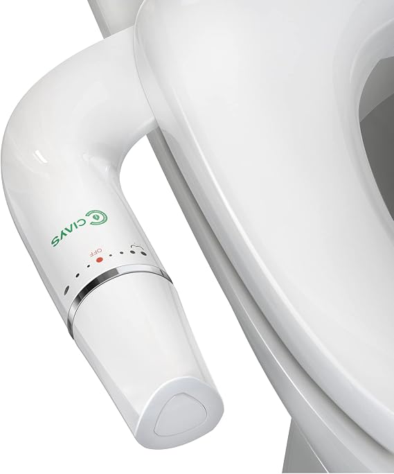 Ciays Bidet Attachment for Toilet Ultra-Slim Bidet Sprayer Non-Electric Dual Nozzle for Feminine/Posterior Wash Bidet Toilet Attachment with Pressure Controls,Sliver/White Standard