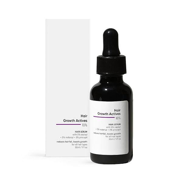 Hair Growth Serum With Redensyl, Anagain, Procapil, Capixyl & Baicapil 18% Hair Growth Actives | For Hair Fall Control | For Men & Women | 30
